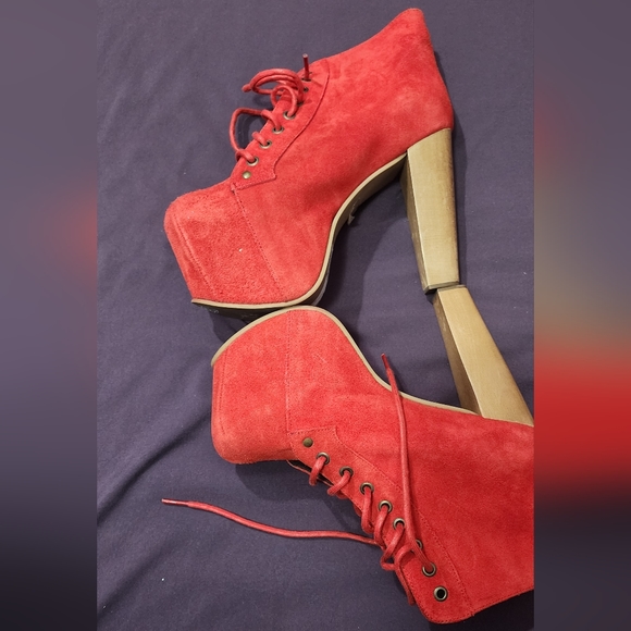 Jeffrey Campbell Lita Red Booties - Picture 3 of 11